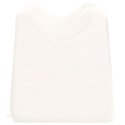 PODUSZKA POD NOGI KLIN BIAŁA AKSAMITNA 68X25X21,5CM ERGONOMICZNA RELAKS MOCNA