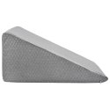 PODUSZKA POD NOGI KLIN PIANKA MEMORY SZARA 60X50X30CM WYGODNA RELAKS DOM
