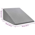 PODUSZKA POD NOGI KLIN PIANKA MEMORY SZARA 60X50X30CM WYGODNA RELAKS DOM
