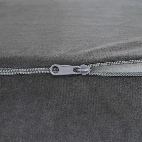 PODUSZKA POD NOGI KLIN ERGONOMICZNA SZARA 68X25X21,5CM AKSAMITNA RELAKS MOCNA