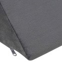 PODUSZKA POD NOGI KLIN ERGONOMICZNA SZARA 68X25X21,5CM AKSAMITNA RELAKS MOCNA