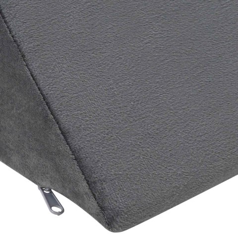 PODUSZKA POD NOGI KLIN ERGONOMICZNA SZARA 68X25X21,5CM AKSAMITNA RELAKS MOCNA