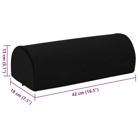 PODUSZKA NA PODNÓŻEK GŁADKI CZARNY 42X18X13CM