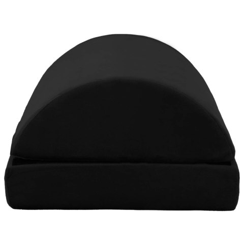 PODUSZKA NA PODNÓŻEK GŁADKI CZARNY 44X29X17CM