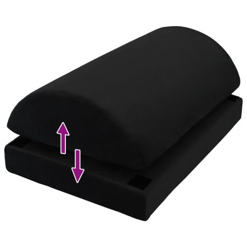 PODUSZKA NA PODNÓŻEK GŁADKI CZARNY 44X29X17CM