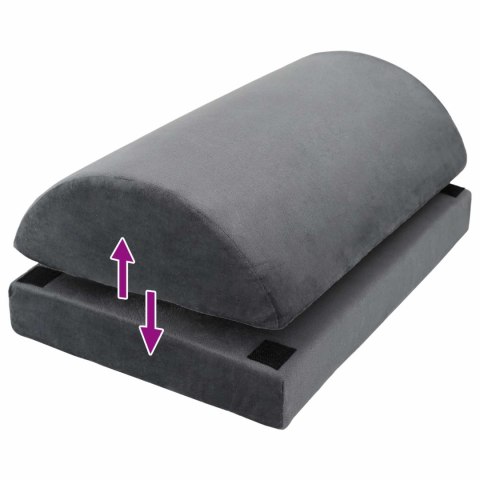 PODUSZKA NA PODNÓŻEK GŁADKI SZARY 44X29X17CM