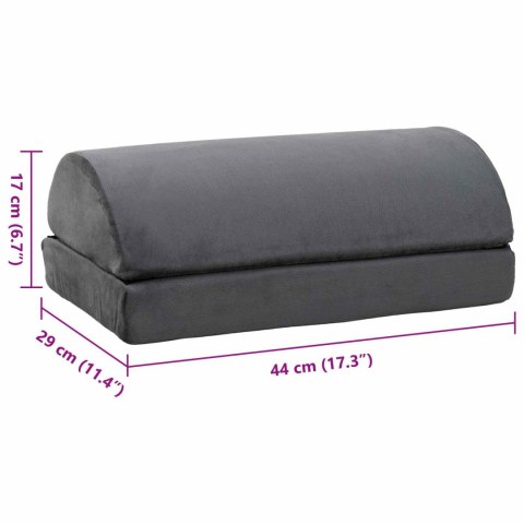 PODUSZKA NA PODNÓŻEK GŁADKI SZARY 44X29X17CM