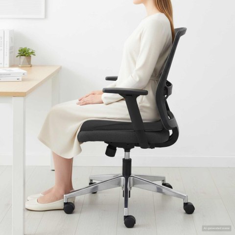 PODUSZKA NA SIEDZISKO CZARNY 39X38X8,5CM