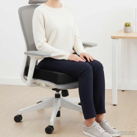 PODUSZKA NA SIEDZISKO CZARNY 40X40X11CM