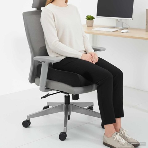 PODUSZKA NA SIEDZISKO GŁADKI CZARNY 40X40X13CM