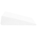 PODUSZKA W KSZTAŁCIE KLINU GŁADKI BIAŁY 69X64X19CM