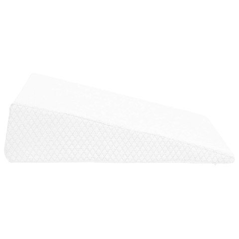 PODUSZKA W KSZTAŁCIE KLINU GŁADKI BIAŁY 69X64X19CM
