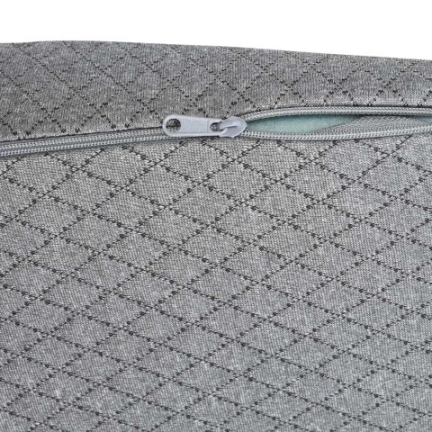 PODUSZKA W KSZTAŁCIE KLINU GŁADKI SZARY 69X64X19CM