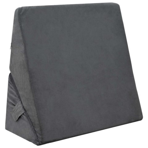 PODUSZKA W KSZTAŁCIE KLINU INNY SZARY 55X55X26CM