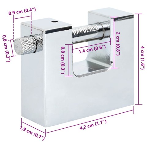 KŁÓDKA 6 SZT. SREBRNY 4,2X1,9X4CM ŻELAZO