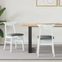 KRZESŁA JADALNE 2 SZT. BIAŁY 42X47.5X81CM DREWNO GUMOWE