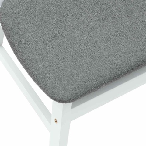 KRZESŁA JADALNE 2 SZT. BIAŁY 42X47.5X81CM DREWNO GUMOWE