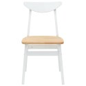KRZESŁA JADALNE 2 SZT. BIAŁY 42X47.5X81CM DREWNO GUMOWE