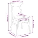 KRZESŁA JADALNE 2 SZT. BIAŁY 42X47.5X81CM DREWNO GUMOWE
