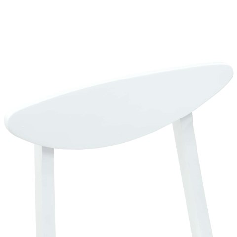 KRZESŁA JADALNE 2 SZT. BIAŁY 42X47.5X81CM DREWNO GUMOWE