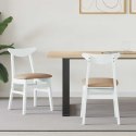 KRZESŁA JADALNE 2 SZT. BIAŁY 42X47.5X81CM DREWNO GUMOWE