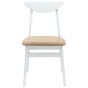 KRZESŁA JADALNE 2 SZT. BIAŁY 42X47.5X81CM DREWNO GUMOWE