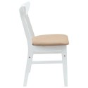 KRZESŁA JADALNE 2 SZT. BIAŁY 42X47.5X81CM DREWNO GUMOWE