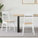 KRZESŁA JADALNE 2 SZT. BIAŁY 43X54X89CM DREWNO GUMOWE