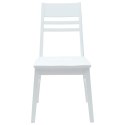 KRZESŁA JADALNE 2 SZT. BIAŁY 43X54X89CM DREWNO GUMOWE