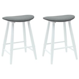 KRZESŁA JADALNE 2 SZT. BIAŁY 46X37X63CM DREWNO GUMOWE