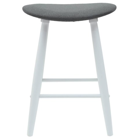 KRZESŁA JADALNE 2 SZT. BIAŁY 46X37X63CM DREWNO GUMOWE