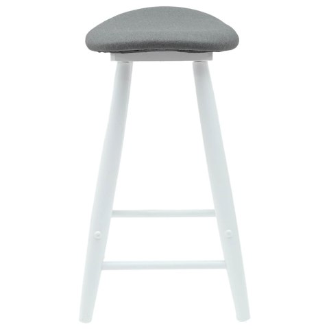 KRZESŁA JADALNE 2 SZT. BIAŁY 46X37X63CM DREWNO GUMOWE