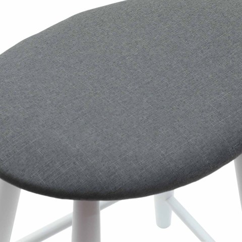 KRZESŁA JADALNE 2 SZT. BIAŁY 46X37X63CM DREWNO GUMOWE