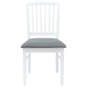 KRZESŁA JADALNE 2 SZT. BIAŁY 50X52,5X91CM DREWNO GUMOWE