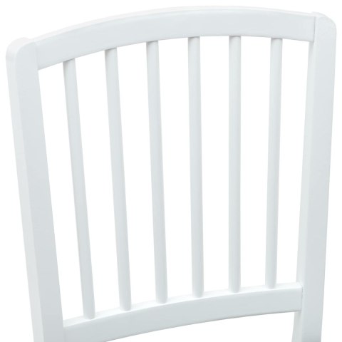 KRZESŁA JADALNE 2 SZT. BIAŁY 50X52,5X91CM DREWNO GUMOWE