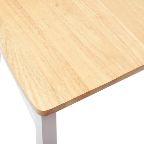 KRZESŁA JADALNE 2 SZT. BIAŁY 50X52,5X91CM DREWNO GUMOWE