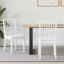 KRZESŁA JADALNE 2 SZT. BIAŁY 50X52,5X91CM DREWNO GUMOWE