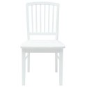 KRZESŁA JADALNE 2 SZT. BIAŁY 50X52,5X91CM DREWNO GUMOWE