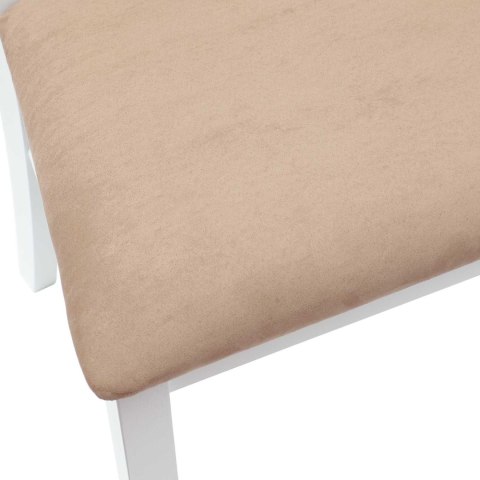 KRZESŁA JADALNE 2 SZT. BIAŁY 50X52,5X91CM DREWNO GUMOWE