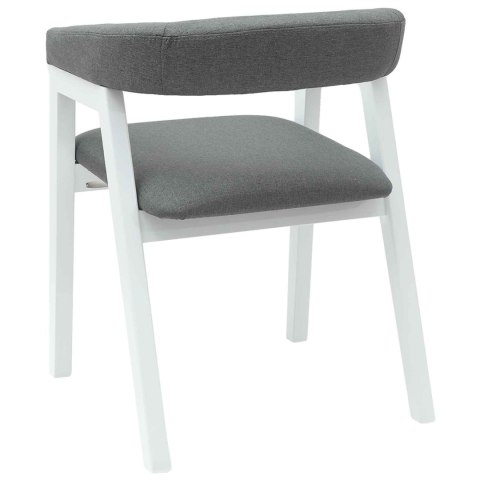 KRZESŁA JADALNE 2 SZT. BIAŁY 54X57X73CM DREWNO GUMOWE