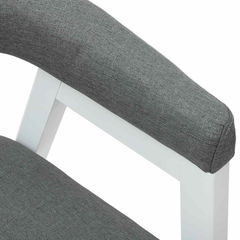 KRZESŁA JADALNE 2 SZT. BIAŁY 54X57X73CM DREWNO GUMOWE