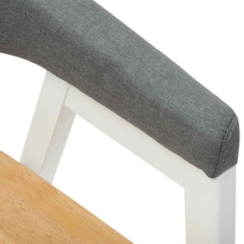 KRZESŁA JADALNE 2 SZT. BIAŁY 54X57X73CM DREWNO GUMOWE