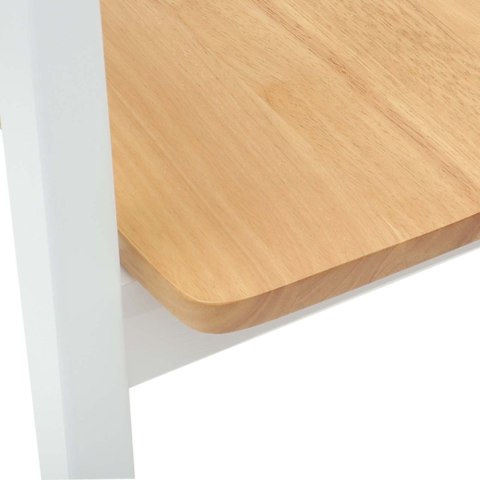 KRZESŁA JADALNE 2 SZT. BIAŁY 54X57X73CM DREWNO GUMOWE