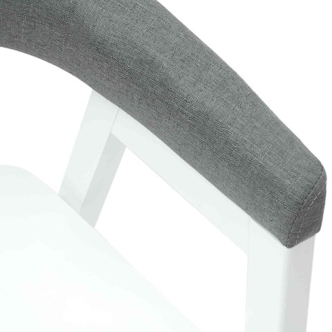 KRZESŁA JADALNE 2 SZT. BIAŁY 54X57X73CM DREWNO GUMOWE