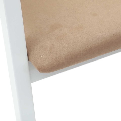 KRZESŁA JADALNE 2 SZT. BIAŁY 54X57X73CM DREWNO GUMOWE