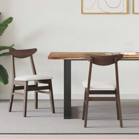 KRZESŁA JADALNE 2 SZT. JASNY BRĄZ 42X47.5X81CM