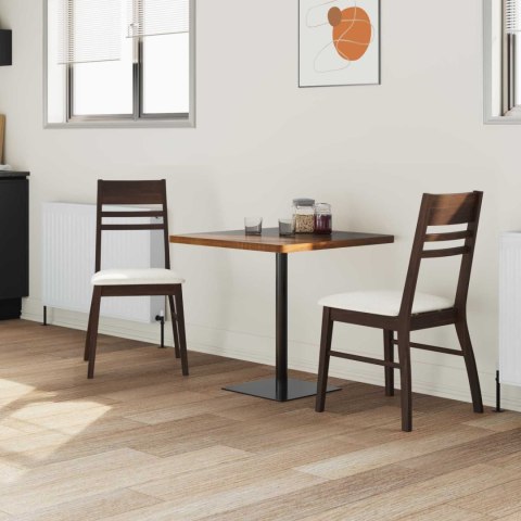 KRZESŁA JADALNE 2 SZT. JASNY BRĄZ 43X54X89CM DREWNO GUMOWE