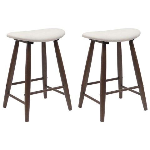 KRZESŁA JADALNE 2 SZT. JASNY BRĄZ 46X37X63CM DREWNO GUMOWE