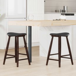 KRZESŁA JADALNE 2 SZT. JASNY BRĄZ 46X37X63CM DREWNO GUMOWE