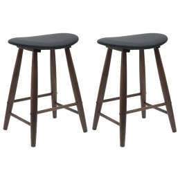 KRZESŁA JADALNE 2 SZT. JASNY BRĄZ 46X37X63CM DREWNO GUMOWE